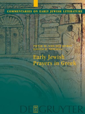 cover image of Early Jewish Prayers in Greek